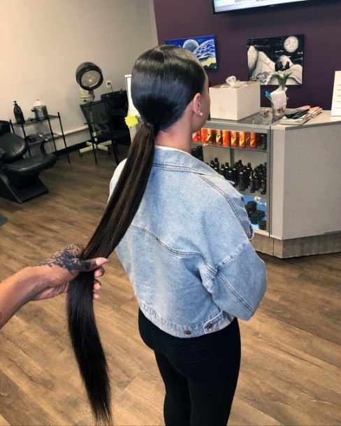 Straight Long Ponytail Hair For Black Women