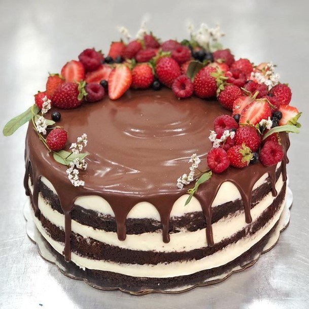 Strawberry Chocolate Wedding Cake