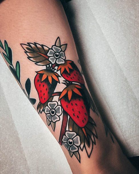 Strawberry Strawberry Tattoo Designs For Women