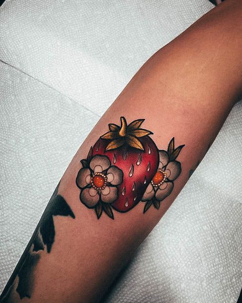 Strawberry Womens Tattoo Designs