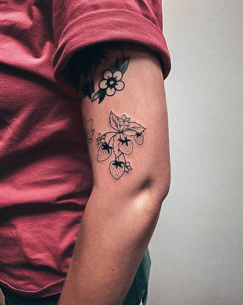 Strawberry Womens Tattoo Ideas