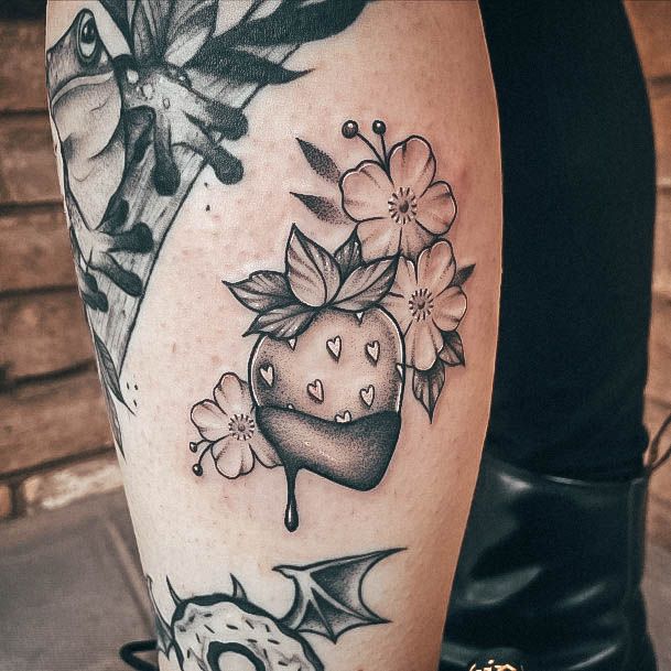 Strawberry Womens Tattoos Designs