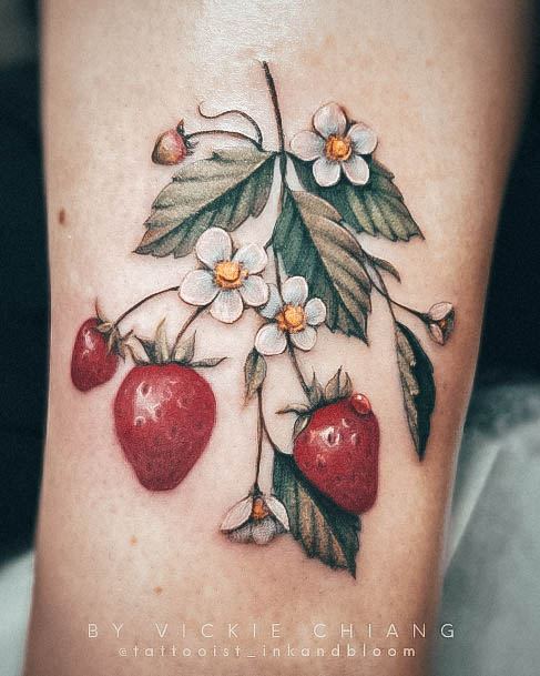 Strawberry Womens Tattoos