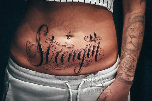 Strength Tattoo Feminine Designs