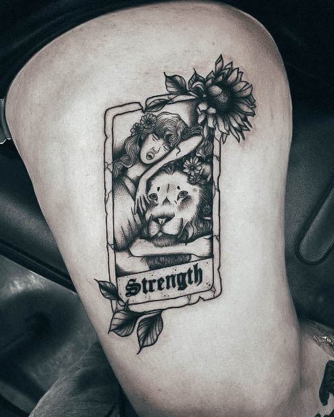 Strength Tattoo For Ladies