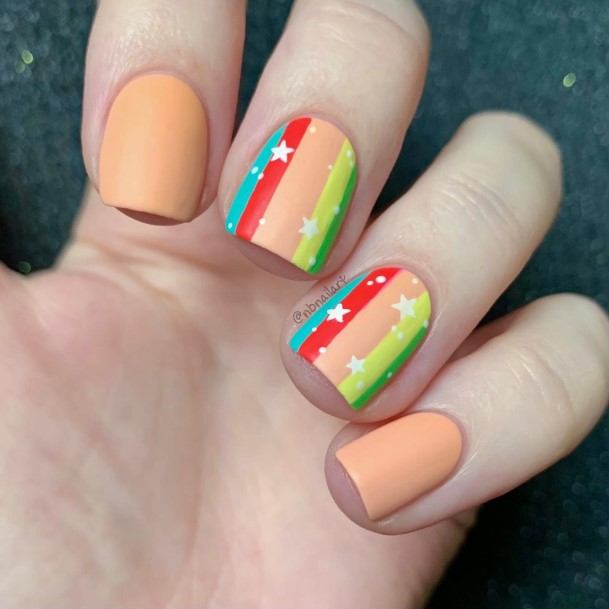 Striped Womens Nail Ideas