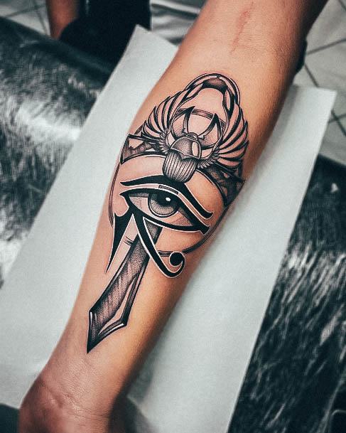 Stunning Ankh Tattoo On Lady