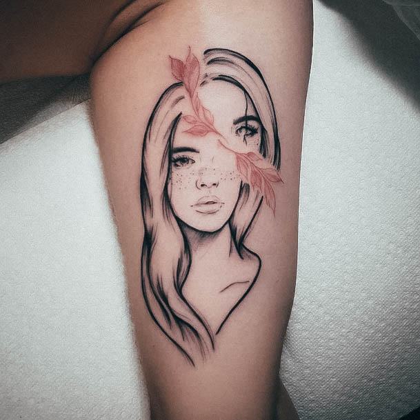 Stunning Anxiety Tattoo On Lady