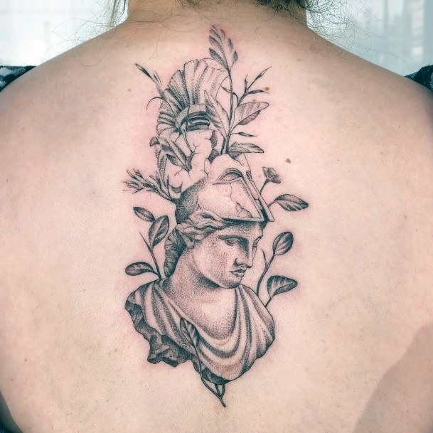 Stunning Athena Tattoo On Lady