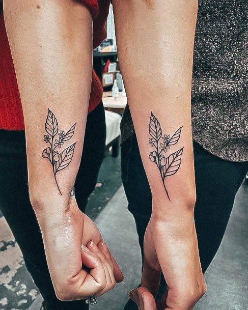 Stunning Bff Tattoo On Lady