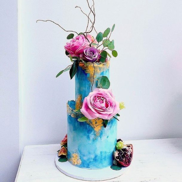 Stunning Blue Wedding Cake