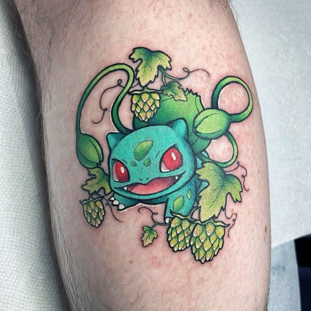 Stunning Bulbasaur Tattoo On Lady