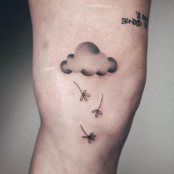 Stunning Cloud Tattoo On Lady