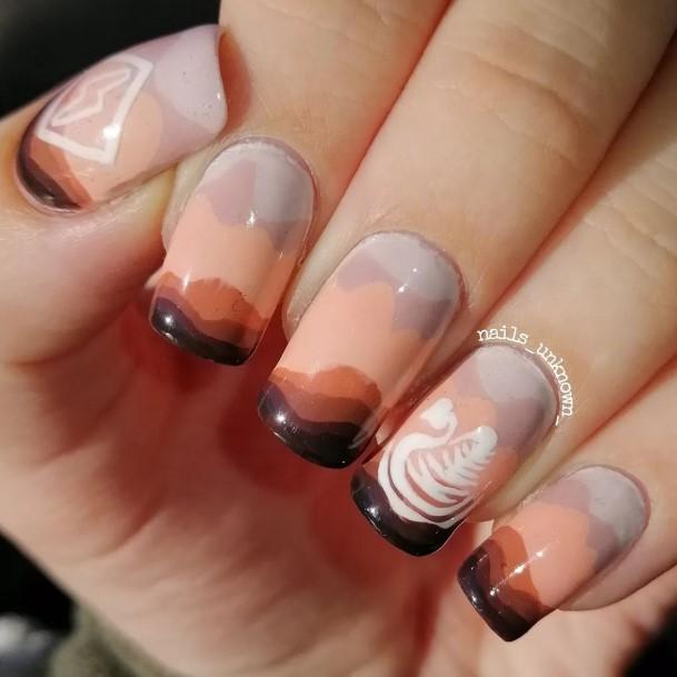 Stunning Coffee Nail On Lady