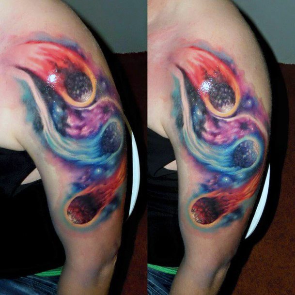 Top 100 Best Comet Tattoos For Women Cosmic Snowball Design Ideas