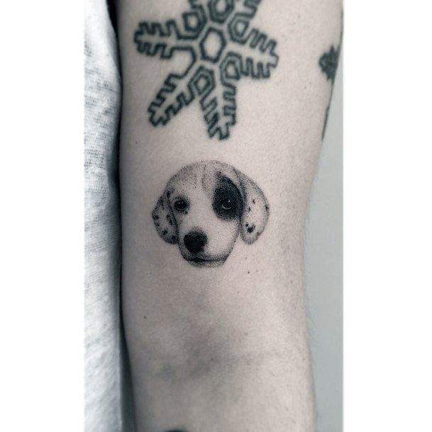 Stunning Dalmatian Tattoo On Lady