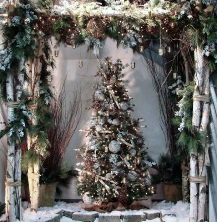 Stunning Decorated Christmas Tree Wedding Backdrop Ideas