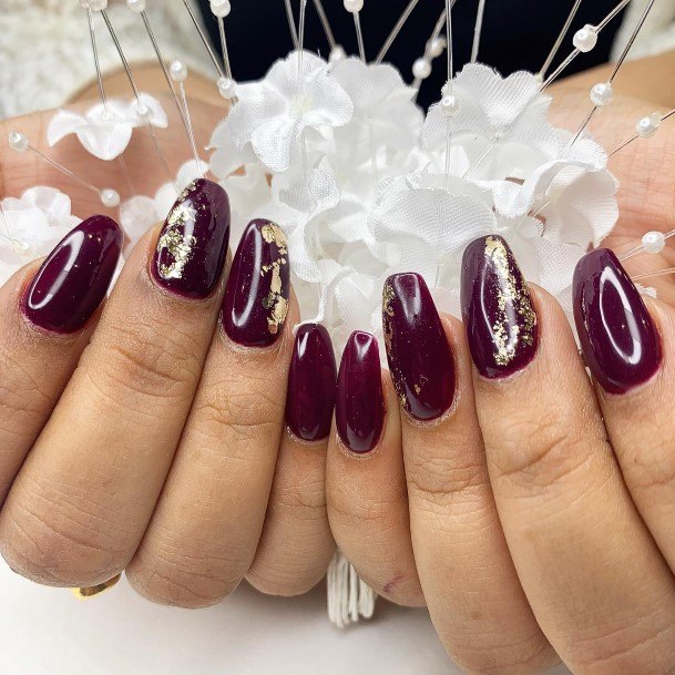 Stunning Deep Purple Nail On Lady