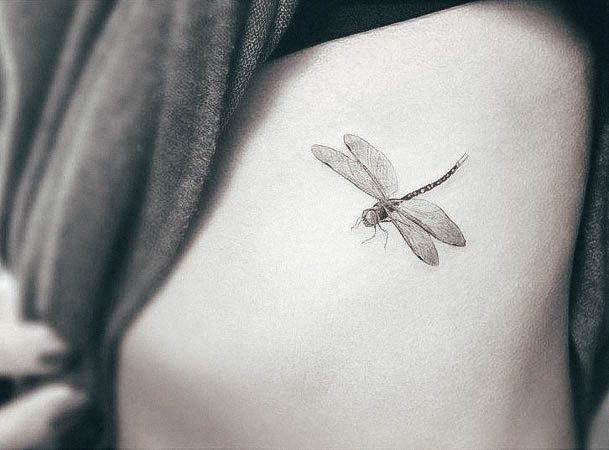 Stunning Dragonfly Tattoo On Lady