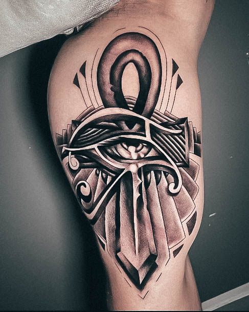 Stunning Eye Of Horus Tattoo On Lady