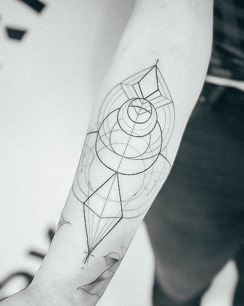 Stunning Fine Line Tattoo On Lady