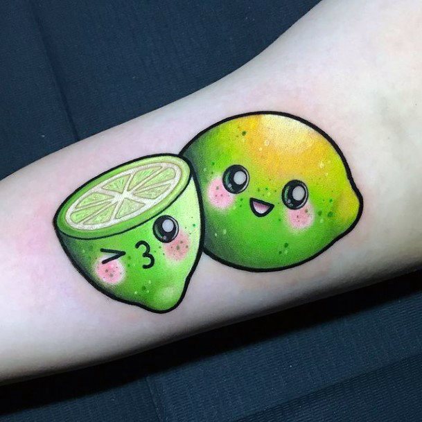 Stunning Fruit Tattoo On Lady