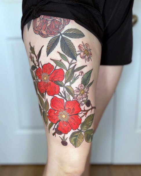 Stunning Gardening Tattoo On Lady