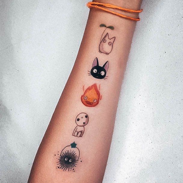 Stunning Girls Anime Tattoos