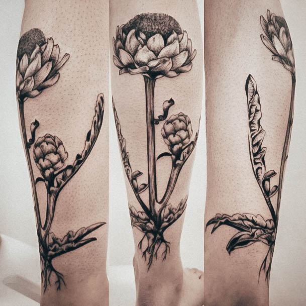 Stunning Girls Artichoke Tattoos