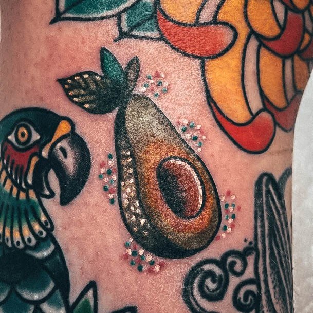 Stunning Girls Avocado Tattoos