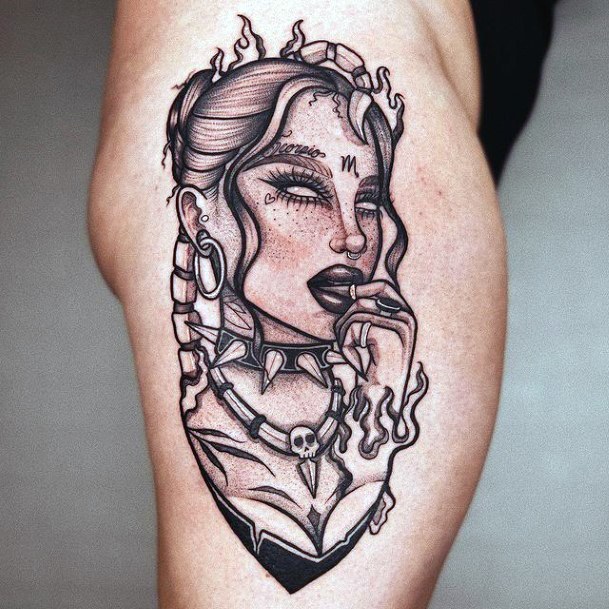 Stunning Girls Black Ink Tattoos