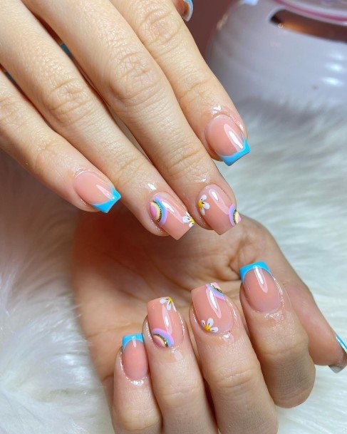 Stunning Girls Blue Summer Nails