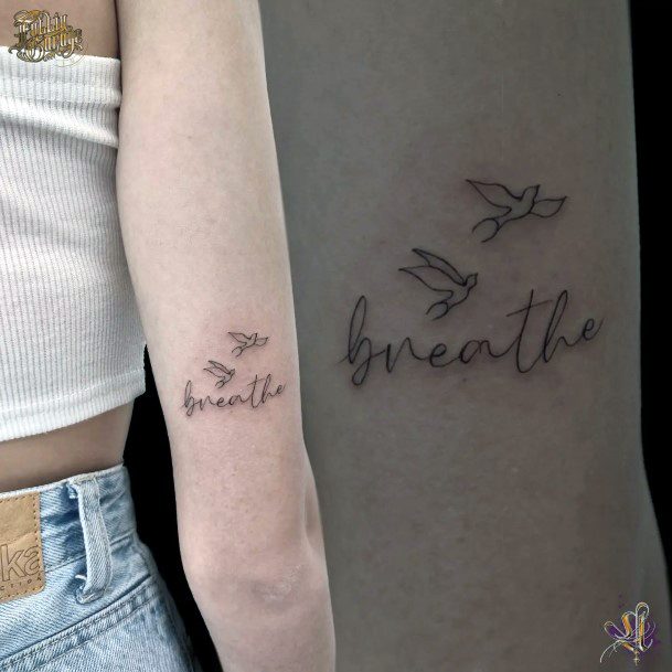 Stunning Girls Breathe Tattoos