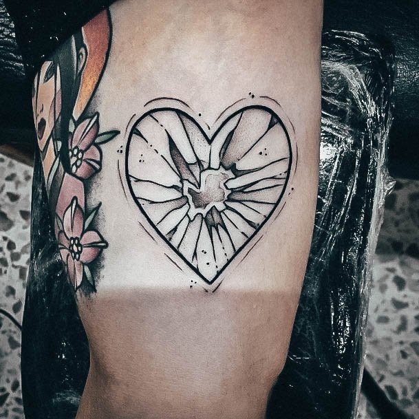 Stunning Girls Broken Heart Tattoos