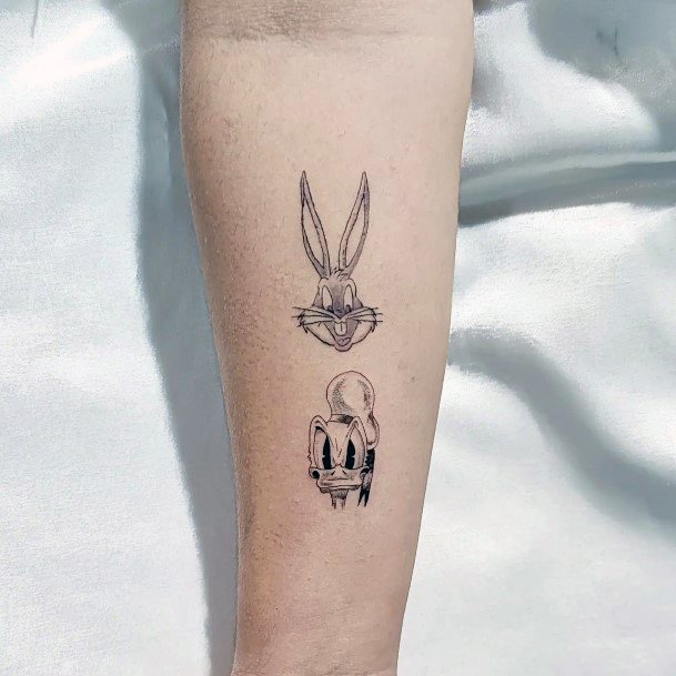 Stunning Girls Bugs Bunny Tattoos