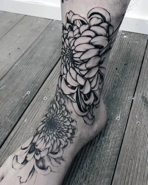 Stunning Girls Chrysanthemum Tattoos