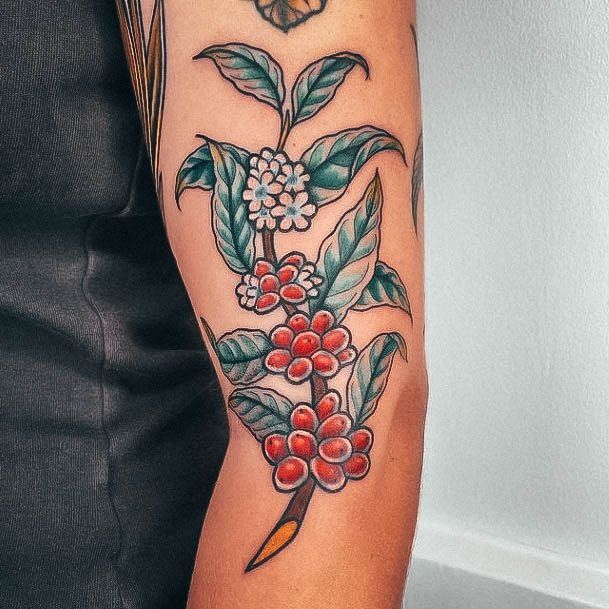 Stunning Girls Coffee Bean Tattoos