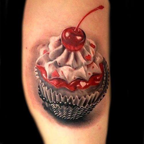 Stunning Girls Cupcake Tattoos