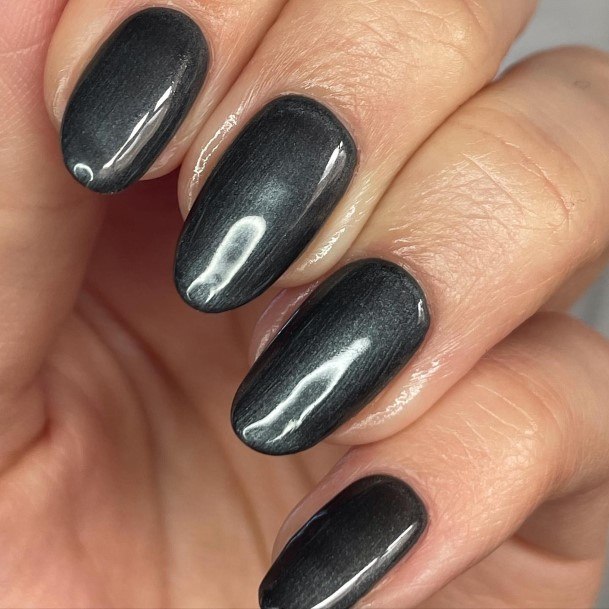 Stunning Girls Dark Grey Nails