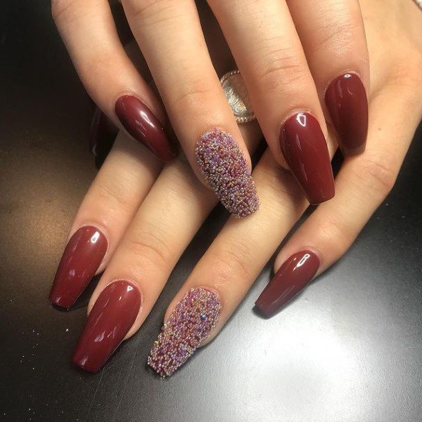 Stunning Girls Dark Nails