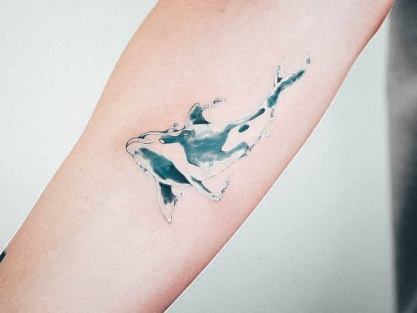 Stunning Girls Dolphin Tattoos