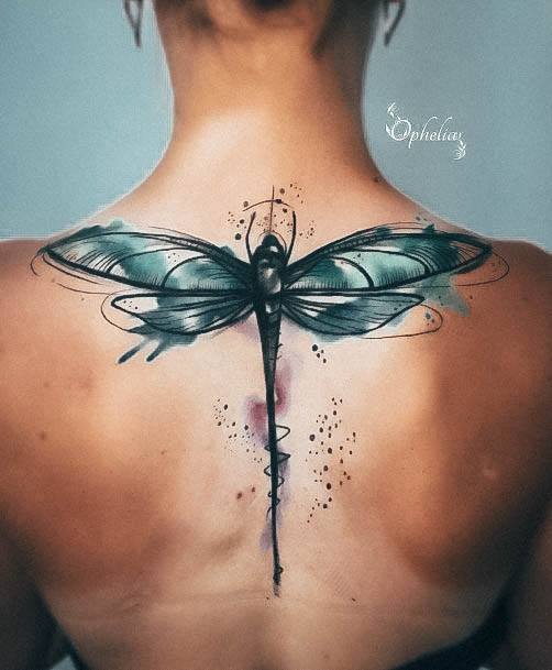 Stunning Girls Dragonfly Tattoos