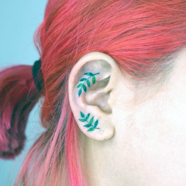 Stunning Girls Ear Tattoos