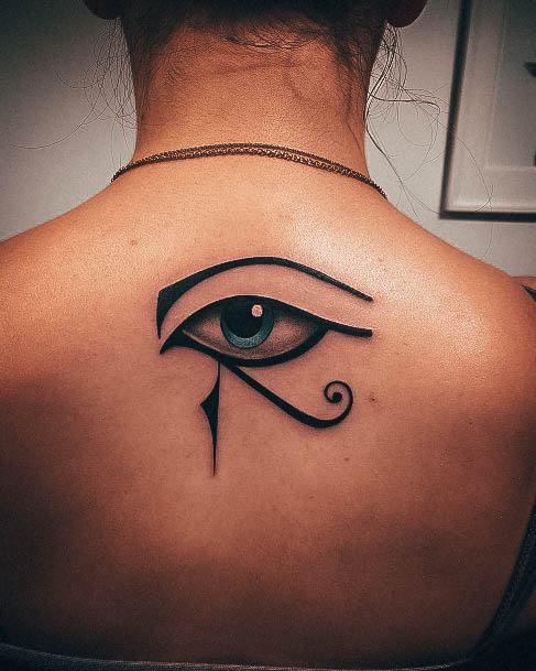 Stunning Girls Eye Of Horus Tattoos