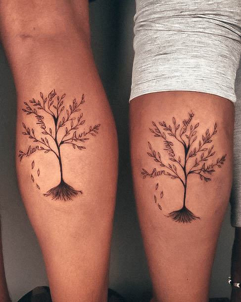 Stunning Girls Family Tree Tattoos