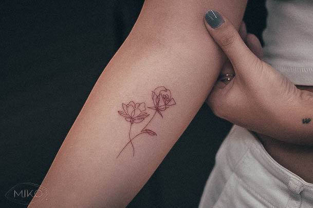 Stunning Girls Floral Tattoos