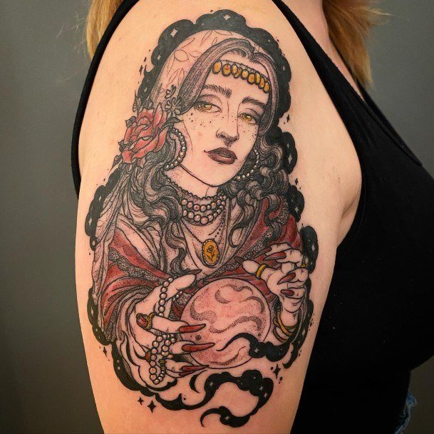 Stunning Girls Fortune Teller Tattoos