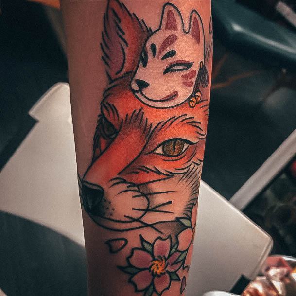 Stunning Girls Fox Tattoos