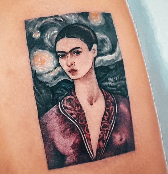 Stunning Girls Frida Tattoos