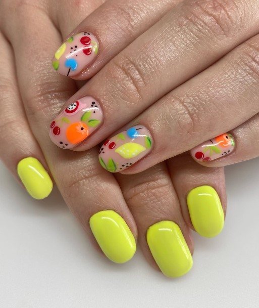 Stunning Girls Fruit Nails